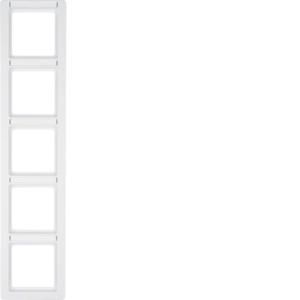 Afdekraam 5v vert. tekstveld berker Q.1 polarwit soft-finish