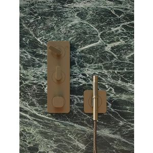 Afbouwdeel termostaat module 380/120 pl v 2 douchefunctie Cubic Cut greep brushed bronze Citterio-C