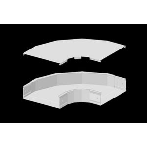 Deksel bocht B 100mm H 60mm staal verzinkt PIK-WDFS-D-100S