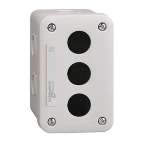 Lege drukknopkast 3 boorgaten IP54 Lichtgrijs XAL-G VVE=5