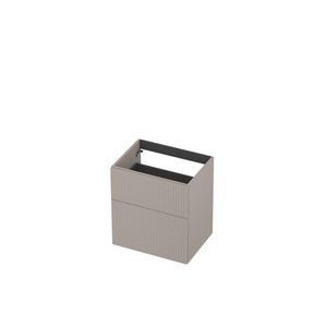 Onderkast 2L a-sym gelakt gefreesd front 60cm kasjmier grijs
