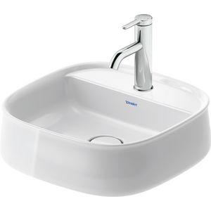 Zencha #237442 Opzetwastafel wit 420mm geslepen met kraangat