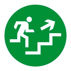 Pictogram uitg. Rechts omhoog