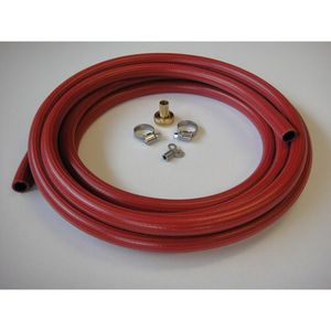 Vulslangset rubber rood 1/2" 5,0m + sleutel + slangw.
