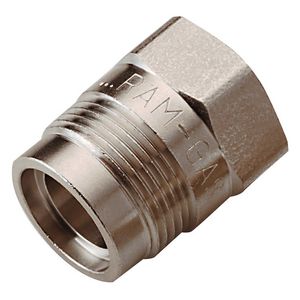 Gasaansluitstuk recht 1/2"bn.x M24 bt. messing vernikkeld