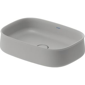 Zencha #237355 Opzetwastafel Grijs Zijdemat 550mm geslepen zonder kraangat