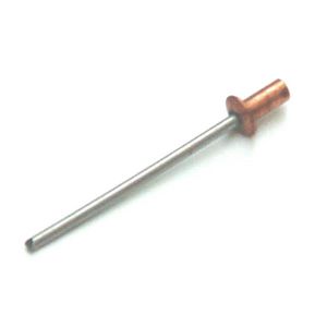 Koperen popnagel 3x6mm/stalen stift 500st