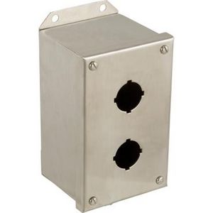 Lege drukknopkast 2 gaten Ø30mm RVS Harmony 9001K/9001SK