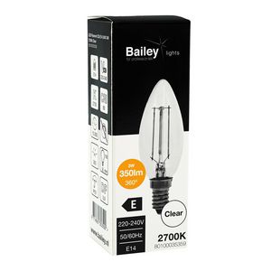 LED-lamp C35 CL FIL E14 3W 32W 350lm 827 helder