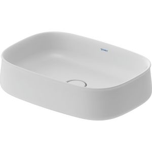 Zencha #237355 Opzetwastafel wit Zijdemat 550mm geslepen zonder kraangat