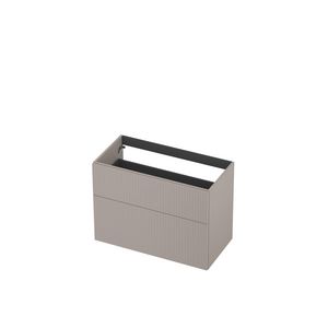 Onderkast 2L a-sym gelakt gefreesd front 90cm kasjmier grijs