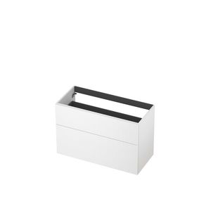 Onderkast 2L a-sym gelakt gefreesd front 10cm mat wit