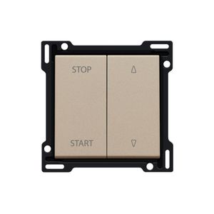 Afwerkingsset elek. gescheiden rolluikschakelaar champagne