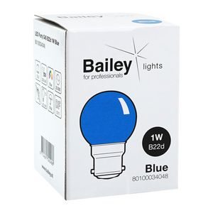 LED-lamp G45 party B22d 1W blauw
