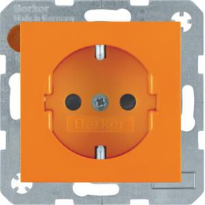 Wandcontactdoos RA aanraakveilig berker S1/B3/B7 oranje glans