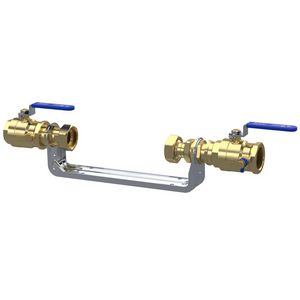 Gwa set Qn 6,0 m3/h L=260 mm rvs watermeterbeugel 1 1/4"