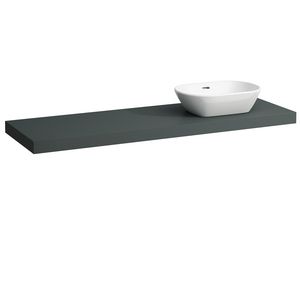 Wastafelblad LANI 160cm met uitsparing rechts traffic grey