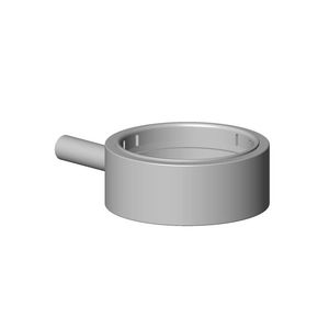 Houder v. glashouder ring 138x88x90mm chr