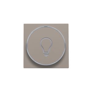 Afwerkingsset doorschijnende ring lampsymbool 6A bronze c.