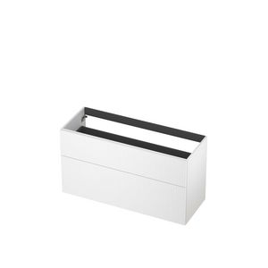 Onderkast 2L a-sym gelakt gefreesd front 120cm mat wit