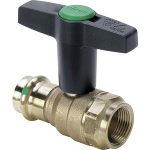 Kogelkraan EASYTOP brons 42mm pressx1.1/2"bn.dr. KIWA 2275.4