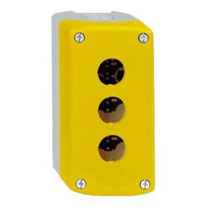 Lege drukknopkast 3 gaten Geel / grijs Harmony XAL-K