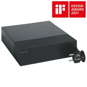 TV Corner Wandcontactdoos 4xPA + 4x2,5A 2 modulen zwart