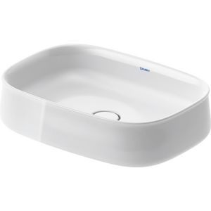 Zencha #237355 Opzetwastafel wit 550mm geslepen zonder kraangat