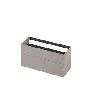 Onderkast 2L a-sym gelakt gefreesd front 120cm kasjmier grijs