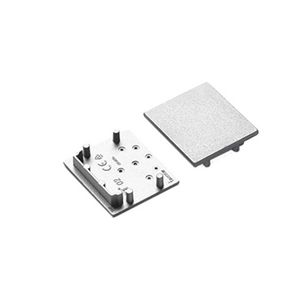 Doos a 2st. Eindkap Profiel 30 type 30-02 Zilvergrijs