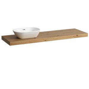 Wastafelblad LANI 160cm met uitsparing links wild oak