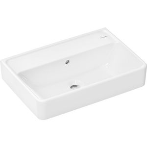 Wastafel compact 550x370mm zonder kraangat overloop SmartClean wit Xanuia Q