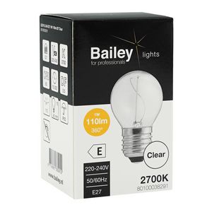 LED-lamp G45 CL FIL E27 1W 13W 110lm 827 helder