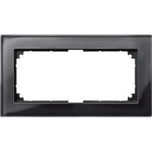 Afdekraam-M-Elegance-2-voudig-Zonder middenstuk-Glas-Onyxzwart