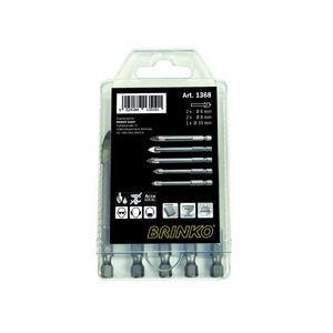 Glastegelboorset 2x 6mm, 2x 8mm, 1x 10 mm