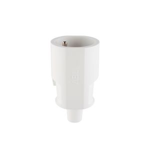 Koppelcontactstop geaard compact Frans/Belg. IP20 wit VVE=10