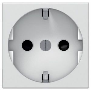 Wandcontactdoos 1voudig kv schroef 2 modulen wit Mosaic