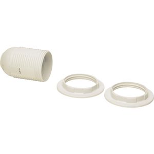 Lamphouder E27 met 2 ringen wit VVE=10