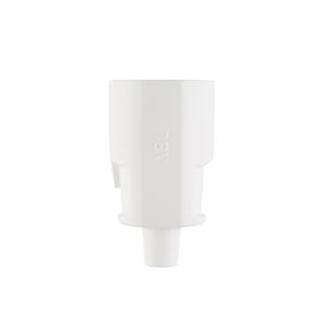 Contastekker geaard compact SCHUKO IP20 PP wit