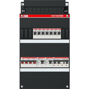 Installatiekast 7x achter 2x 30mA + HS + C 3-fasen