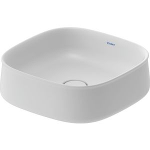 Zencha #237342 Opzetwastafel wit Zijdemat 420mm geslepen zonder kraangat