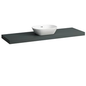 Wastafelblad LANI 160cm met uitsparing midden traffic grey