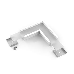 Profiel 30-07 inbouw hoek 90° Wit binnenhoek