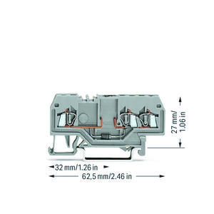 Moduleklem 3-draads met diode 1N4007 279-673/281-410 VVE=100