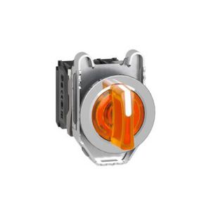 Illum.selector switch Flush mounted metal orange 30 3 pos