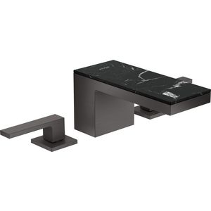 AXOR MyEdition 3-gats wastafelmengkraan 70 en afvoerplug zonder plaat Brushed Black Chrome