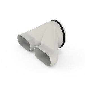 Aansluitstuk horizontaal DucoFlex 2x Ovaal Ø160mm