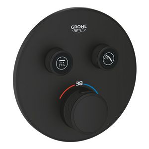 Afbouwdeel Grohtherm smartcontrol rond Phantom Black (mat zwart) (prof)