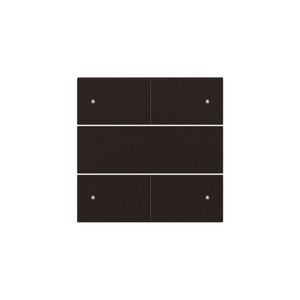 Afwerkingsset 4-voudige pot.vrij knop 24V Led d.brown