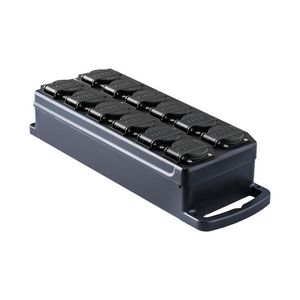 Type 20 volrubber verdeler 12x randaarde zwart VVE=2